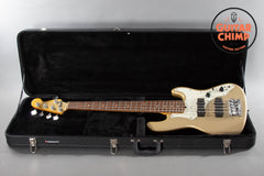 2002 Fender Roscoe Beck V 5 String Bass Guitar Shoreline Gold