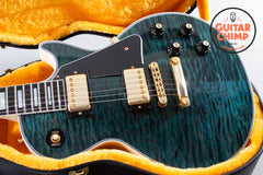 2024 Gibson Custom M2M ’68 Les Paul Custom Nordic Blue 5A Quilt Top TV White COA