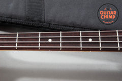 2007 Fender Japan MIJ Aerodyne Jazz Bass AJB Vintage White Matching Headstock