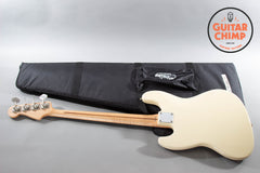 2007 Fender Japan MIJ Aerodyne Jazz Bass AJB Vintage White Matching Headstock