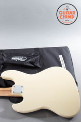 2007 Fender Japan MIJ Aerodyne Jazz Bass AJB Vintage White Matching Headstock