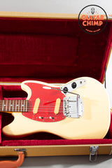 1995 Fender Japan MIJ MG69 '69 Mustang Vintage White FujiGen Tweed HSC