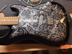 2025 Fender Japan MIJ Limited Edition Stratocaster Black Paisley 1969 U Neck w/ HSC