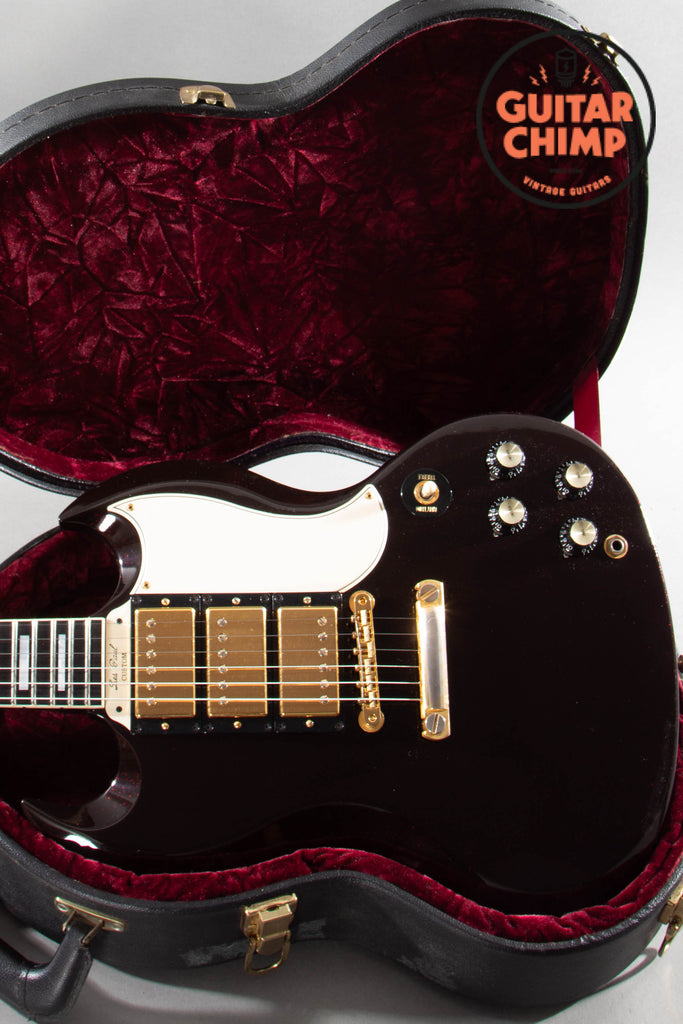 2006 Gibson Custom Shop SG Custom 3-Pickup Wine Red Sparkle OHSC Rare