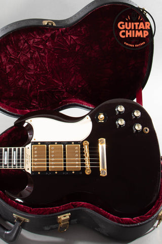 2006 Gibson Custom Shop SG Custom 3-Pickup Wine Red Sparkle OHSC Rare