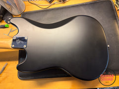 2010 Fender Japan MIJ MG69/MH Mustang Matte Black Matching Headstock Stop Tail w/ Tweed HSC