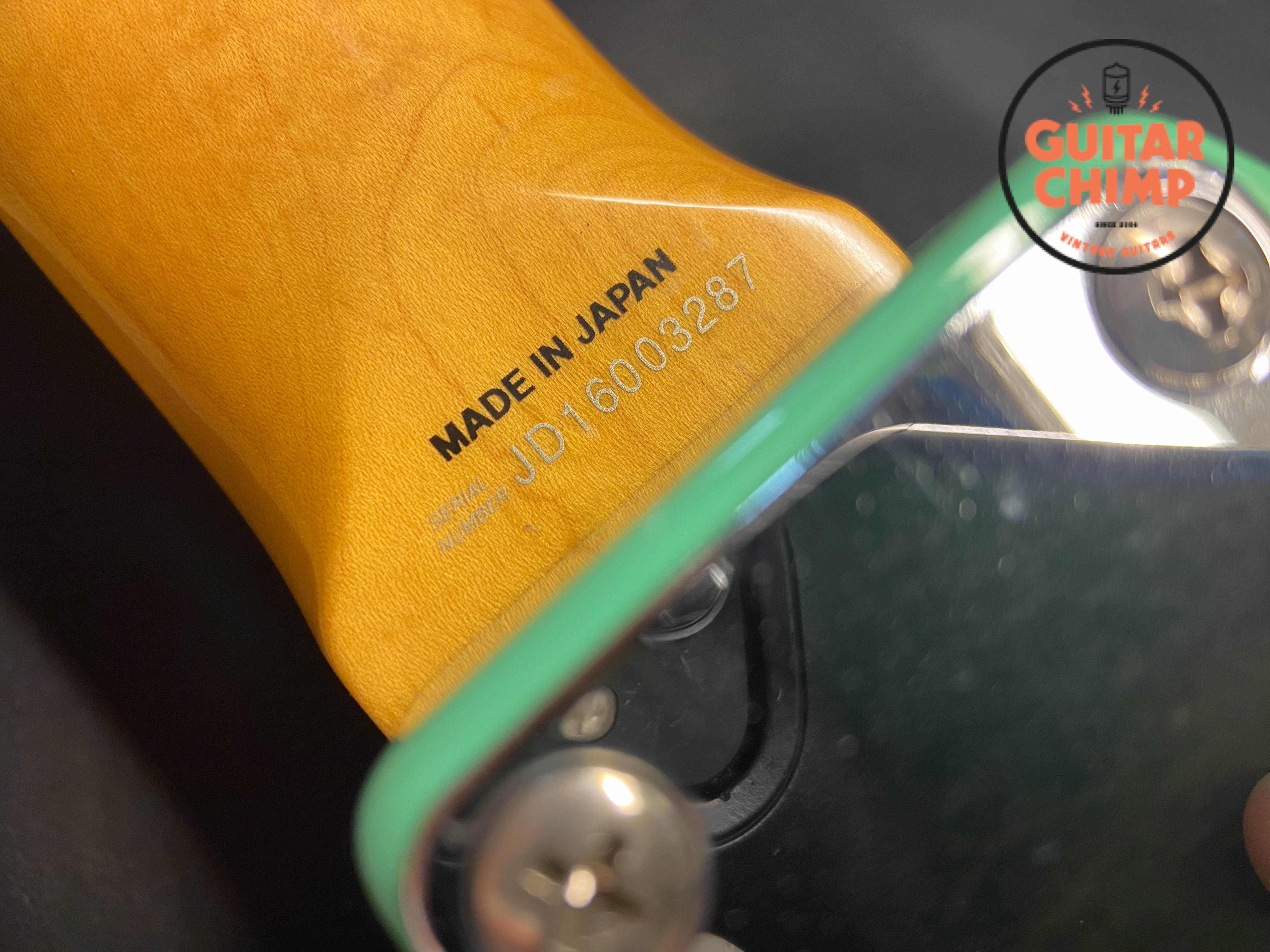 2016 Fender Japan Classic 60s Stratocaster Sea Foam Green Guitar Chimp