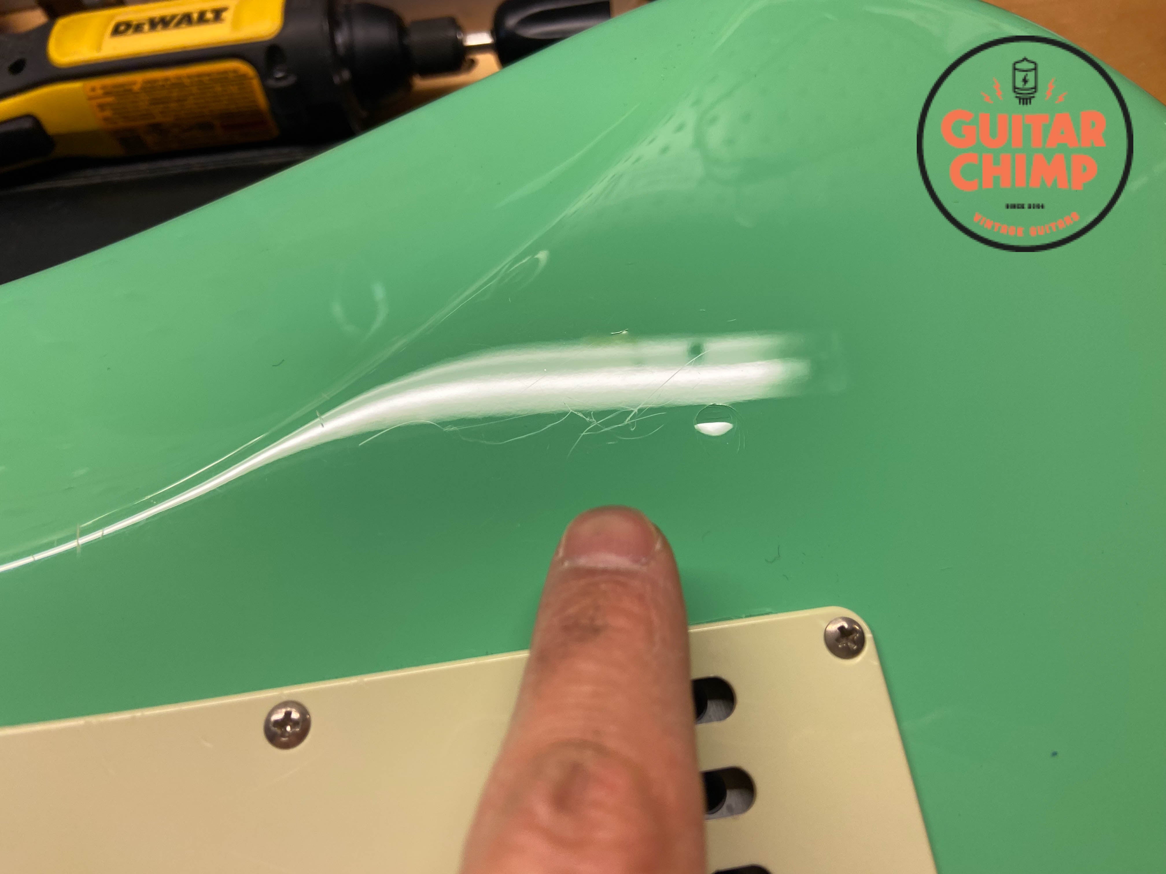 2016 Fender Japan Classic 60s Stratocaster Sea Foam Green Guitar Chimp