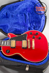 1986 Gibson Les Paul Custom Ferrari Red Patent # Pickups w/ Chainsaw Case