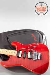 2022 Fender Japan MIJ Michiya Haruhata Stratocaster Trans Pink Flame Maple HSH Gig Bag