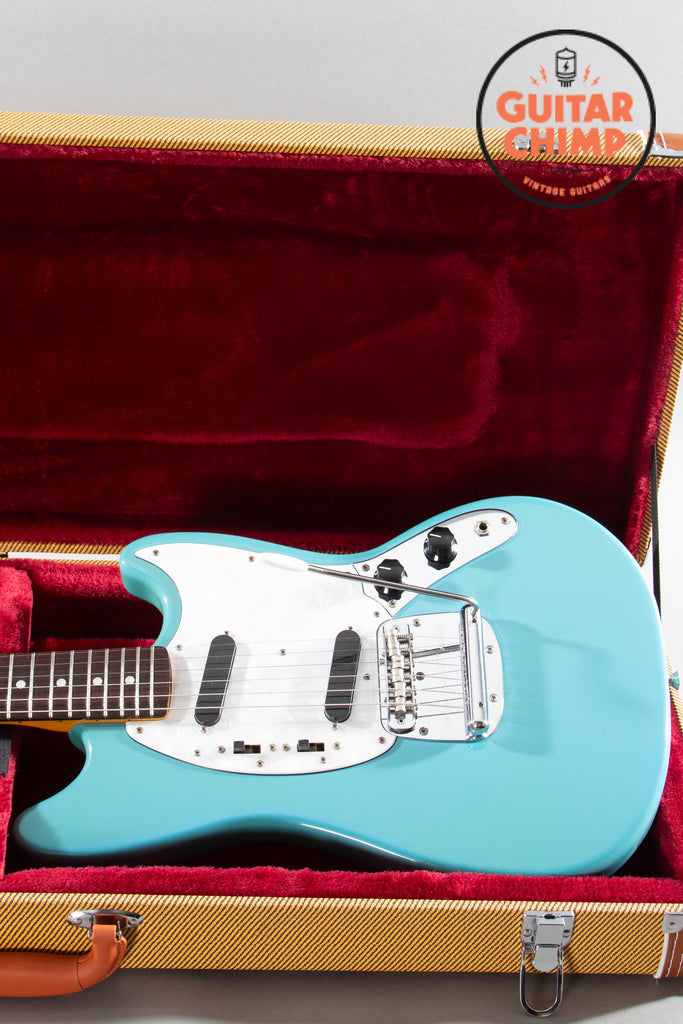1994 Fender Japan MIJ MG66-66 ’66 Reissue Mustang Daphne Blue w/ Tweed HSC
