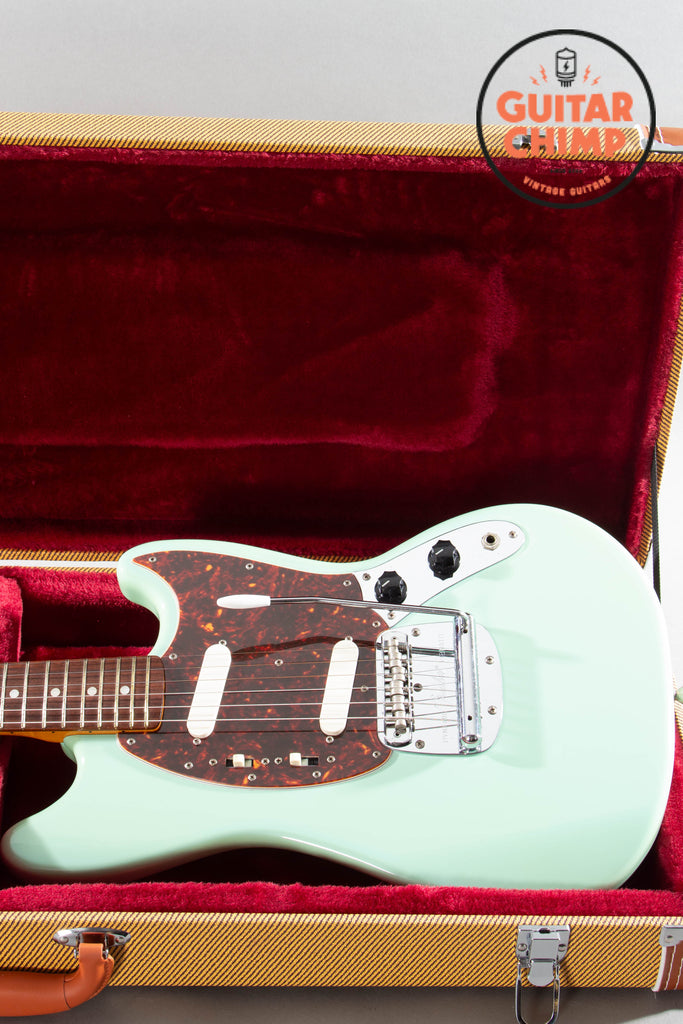 1999 Fender Japan CIJ MG69-65 ’69 Reissue Mustang Sonic Blue w/ Tweed HSC