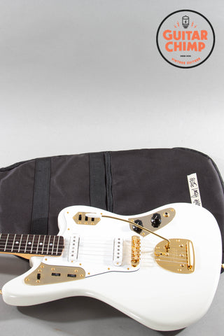 2025 Fender Japan MIJ Traditional ’60s Jaguar White Pearl Matching Headstock Gold Hardware