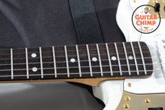 2025 Fender Japan MIJ Traditional ’60s Jaguar White Pearl Matching Headstock Gold Hardware