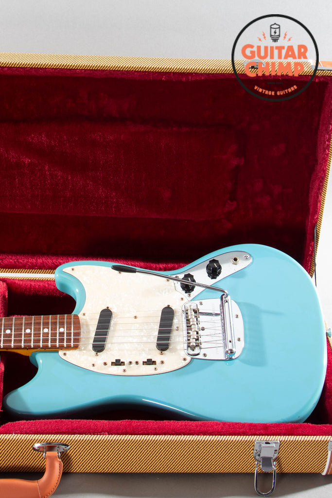 1997 Fender Japan CIJ MG66-66 ’66 Mustang Reissue California Blue w/ Tweed HSC