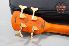 Spector Euro 4LX DW Doug Wimbish Signature Amber Gloss 1.5" Nut w/ Original Gig Bag