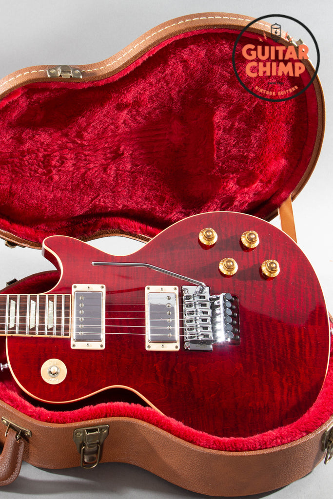 2015 Gibson Custom Shop Alex Lifeson Les Paul Axcess Royal Crimson Piezo Floyd Rose w/ COA + Gibson HSC