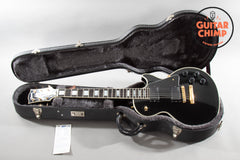 2002 Gibson Les Paul Custom Black Beauty Ebony EMG 81/85 w/ Gibson HSC