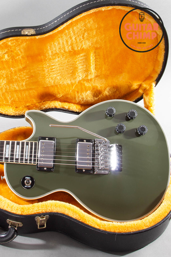 2022 Gibson Custom Shop Les Paul Custom Axcess Floyd Rose Olive Drab w/ OHSC + COA