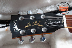 2012 Gibson Left-Handed Les Paul Standard Plus Trans Amber AAA Flametop w/ OHSC