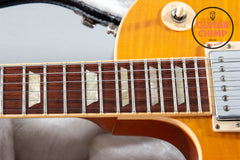 2012 Gibson Left-Handed Les Paul Standard Plus Trans Amber AAA Flametop w/ OHSC