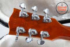 2012 Gibson Left-Handed Les Paul Standard Plus Trans Amber AAA Flametop w/ OHSC