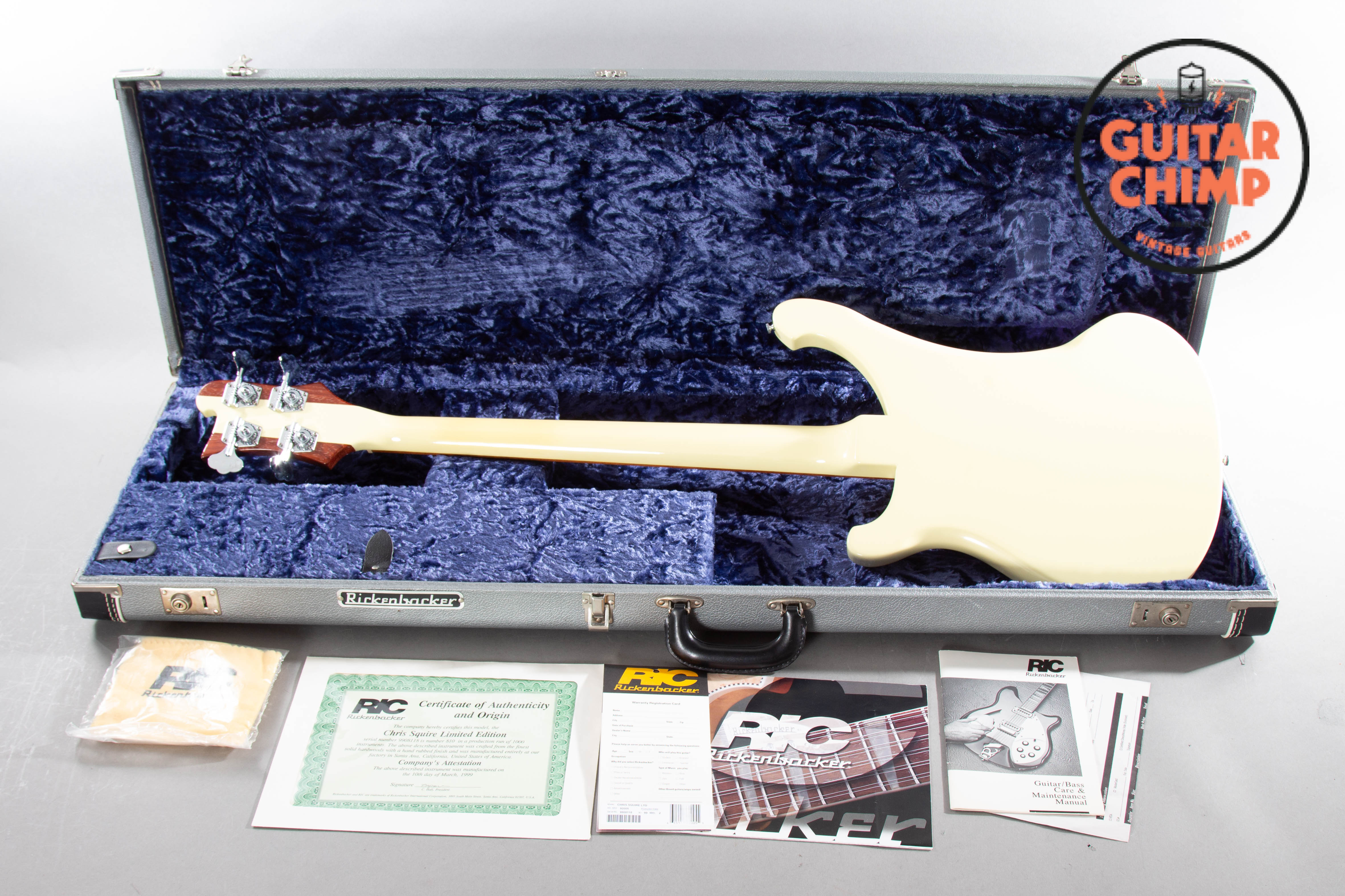 chris squire bass gear 1999 Rickenbacker 4001CS Chris Squire Signature Bass #810/1000 | Rare Limited Edition