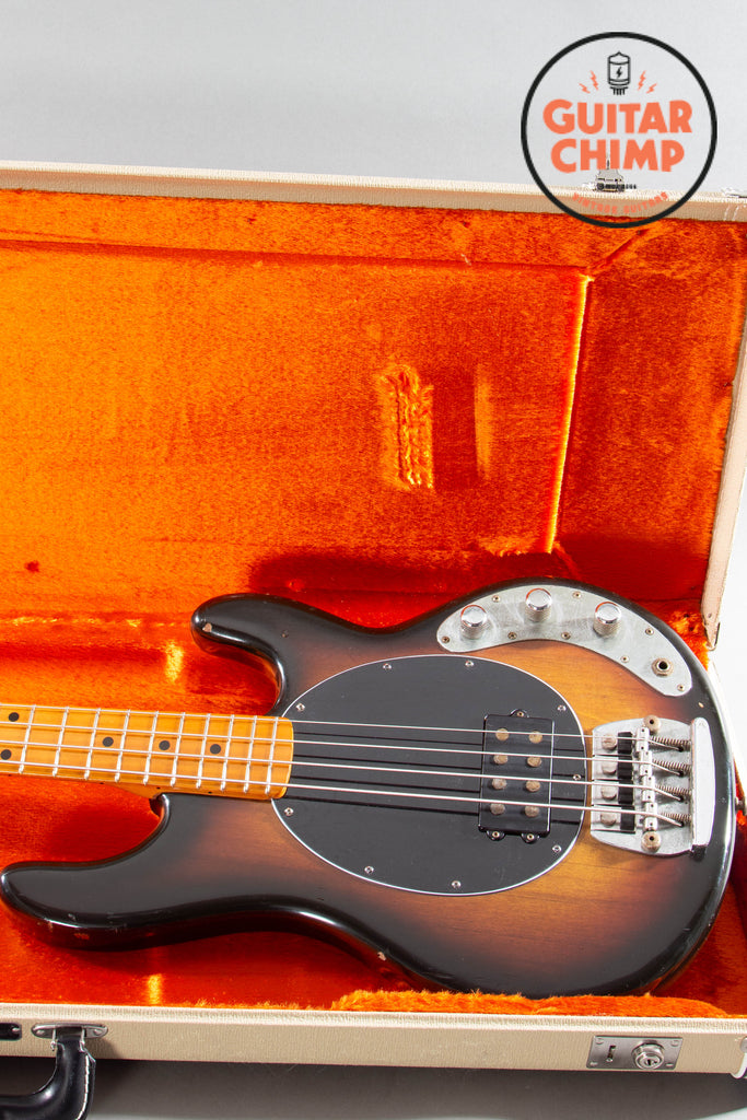 1978 Music Man StingRay Bass Vintage Sunburst Pre-Ernie Ball 2-Band EQ w/ Fender HSC