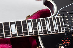 1998 Gibson Les Paul Custom Black Beauty Ebony Burstbucker 2 & 3 w/ Gibson HSC