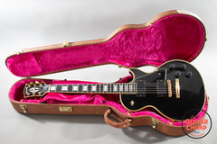 1993 Gibson Les Paul Custom Black Beauty Ebony Dual EMG 85 Active Pickups w/ OHSC