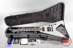 2022 Gibson Dave Mustaine Flying V EXP Silver Metallic Seymour Duncan Thrash Factors w/ OHSC + Paperwork