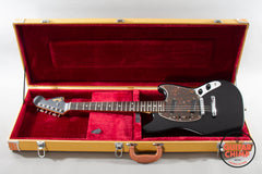 2010 Fender Japan MIJ MG69/MH Mustang Matte Black Matching Headstock Stop Tail w/ Tweed HSC