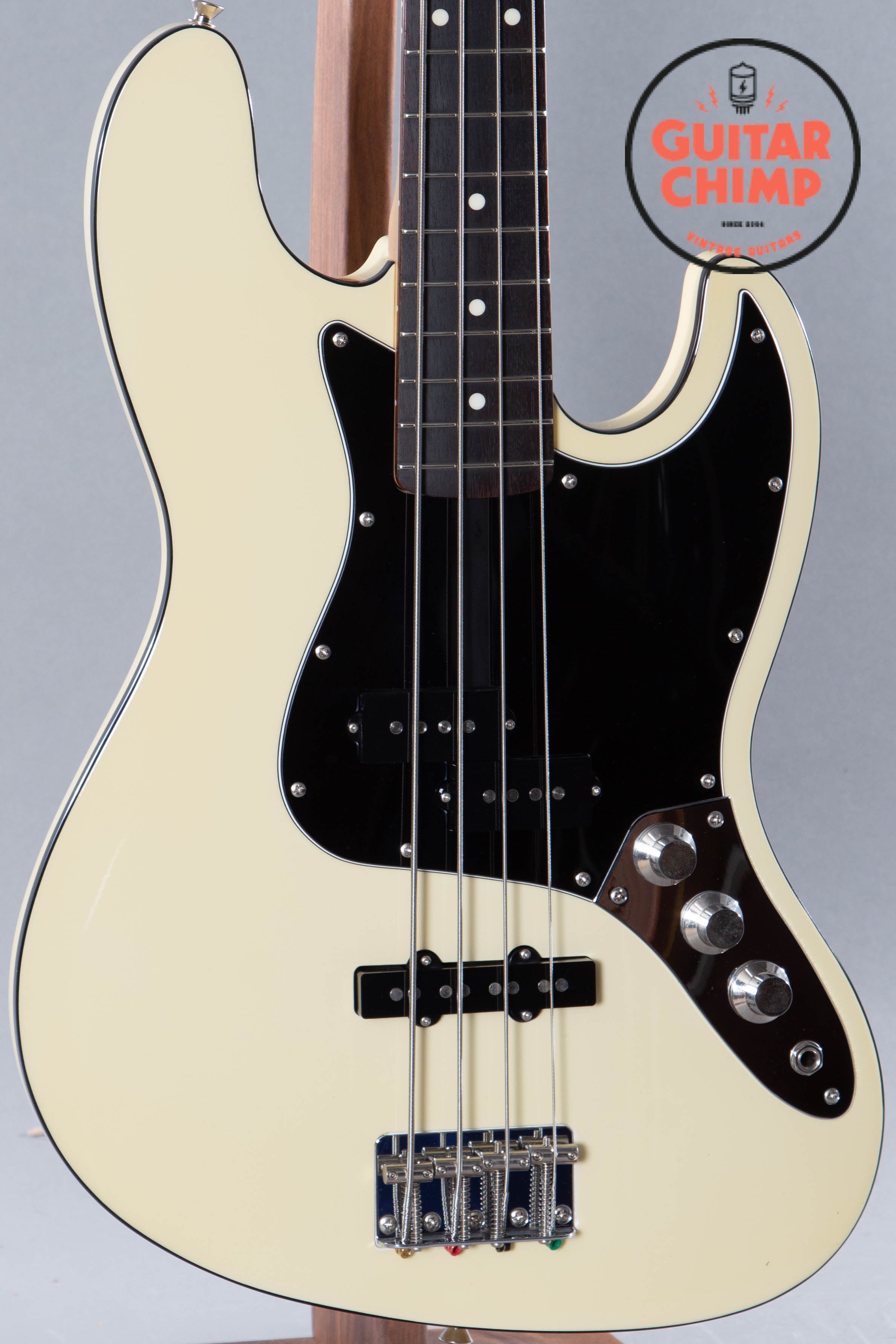 2012 Fender Japan AJB Aerodyne Jazz Bass Vintage White | Guitar Chimp