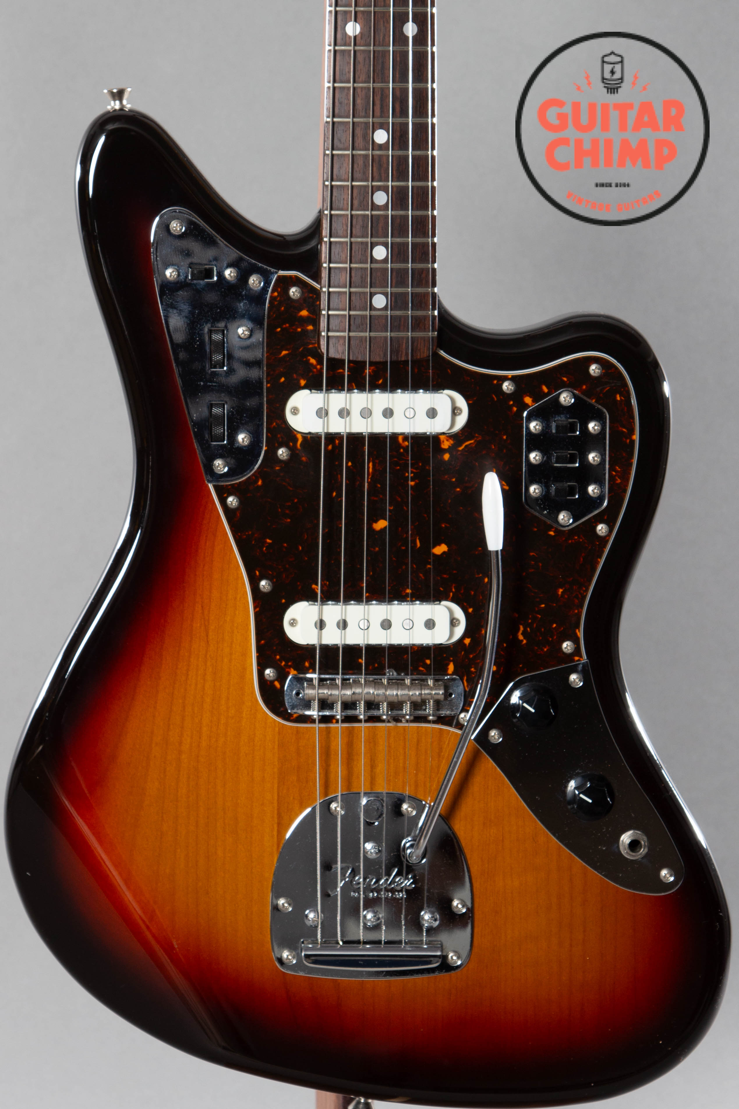 2010 Fender Japan Jaguar JG6685 ’62 Reissue 3Tone Sunburst Guitar Chimp