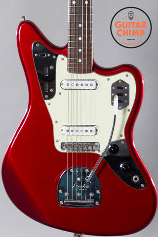 2006 Fender Japan Jaguar JG66-93 Old Candy Apple Red Matching Head-stock