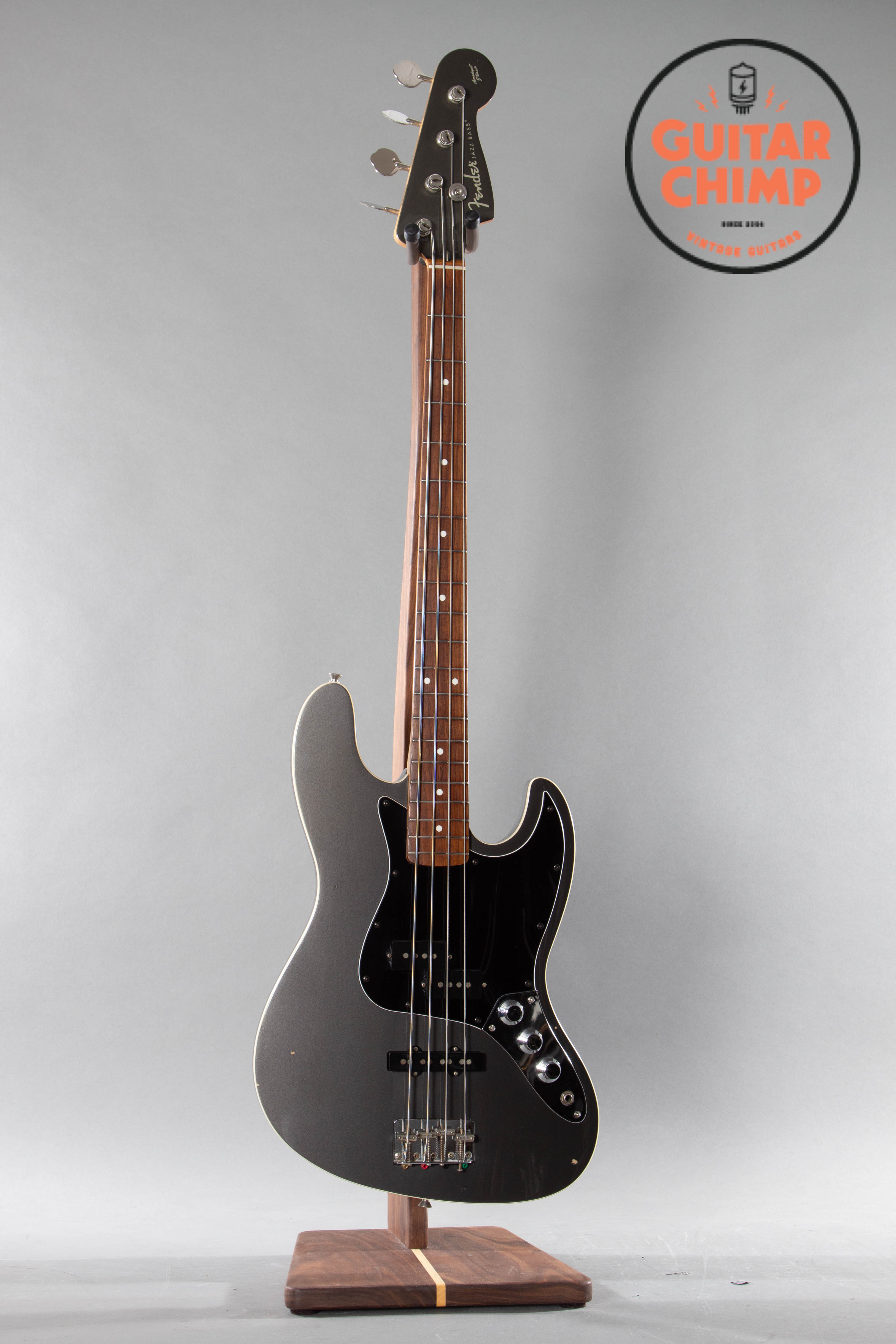 2004 Fender Aerodyne Jazz Bass AJB-58 Dolphin Gray | Guitar Chimp