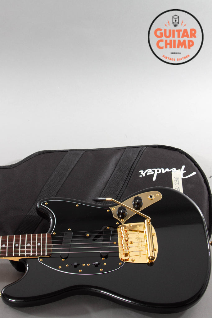 2025 Fender Japan Traditional II ’60s Mustang Black Pearl MIJ w/ Matching Headstock & Gold Hardware