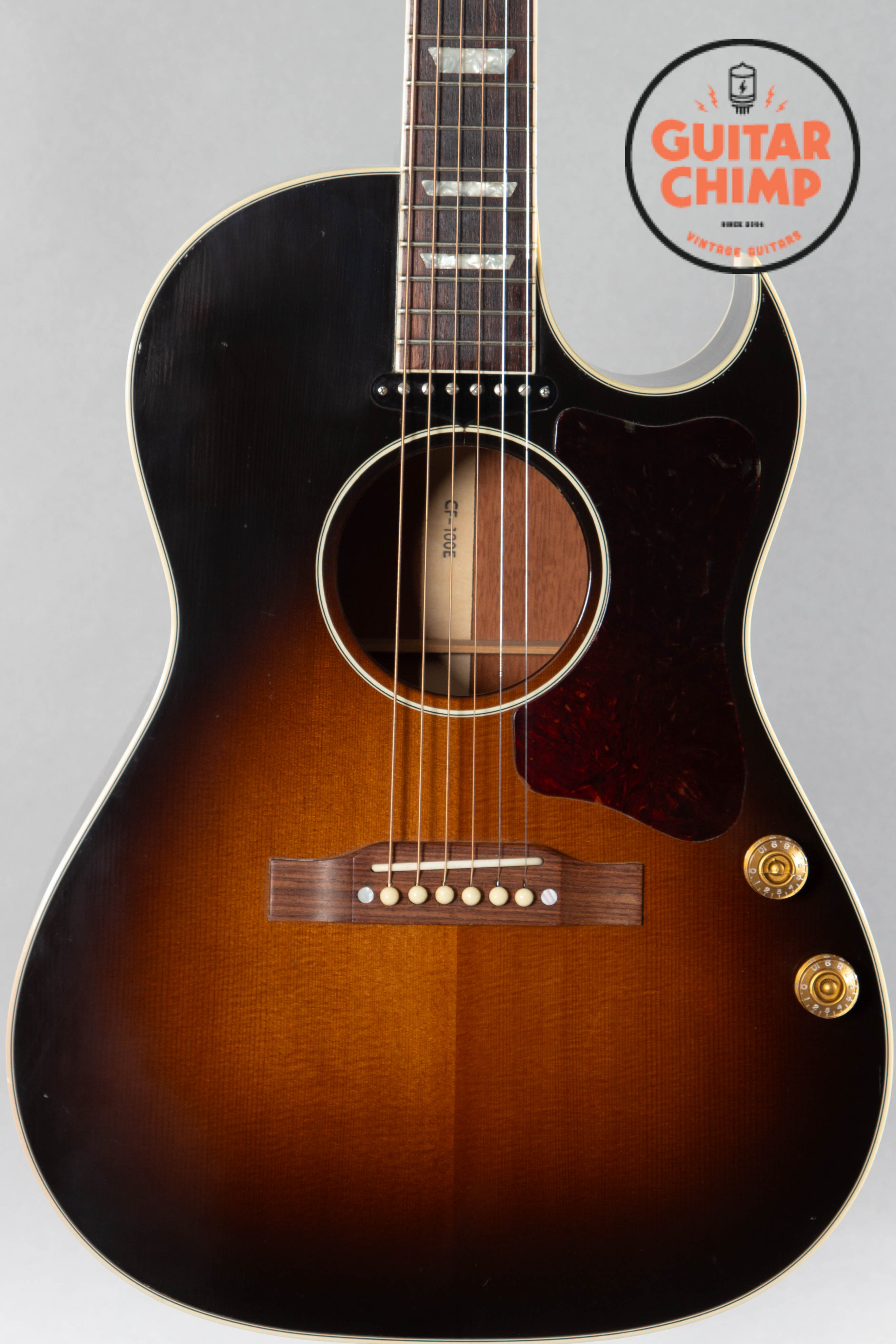 2006 Gibson Custom Shop CF100E Reissue Sunburst Guitar Chimp