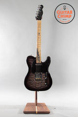 2020 Fender American QMT Telecaster with Pale Moon Ebony Fretboard Transparent Black