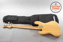 2014 Fender MIJ Japan JB75 ’75 Reissue Jazz Bass Natural – Bound Maple Neck, Block Inlays