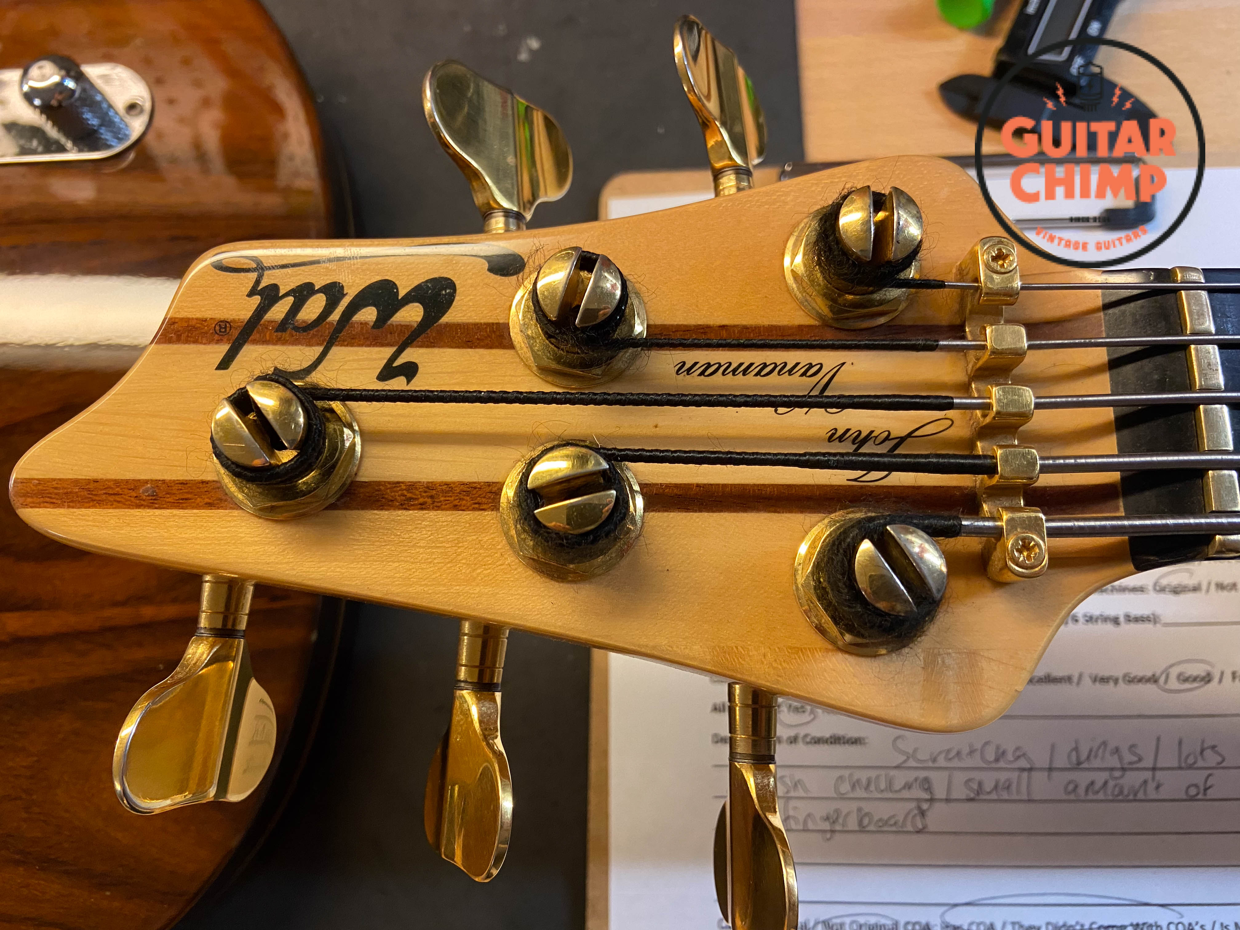 1992 Wal Mk2 5-String Fretless Walnut Facings | Guitar Chimp
