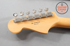 2023 Fender Japan Traditional II 60s Jazzmaster – Olympic White w/ Blue Competition Stripe & Matching Headstock