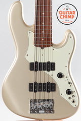 1998 Fender Roscoe Beck 5-String Bass Shoreline Gold