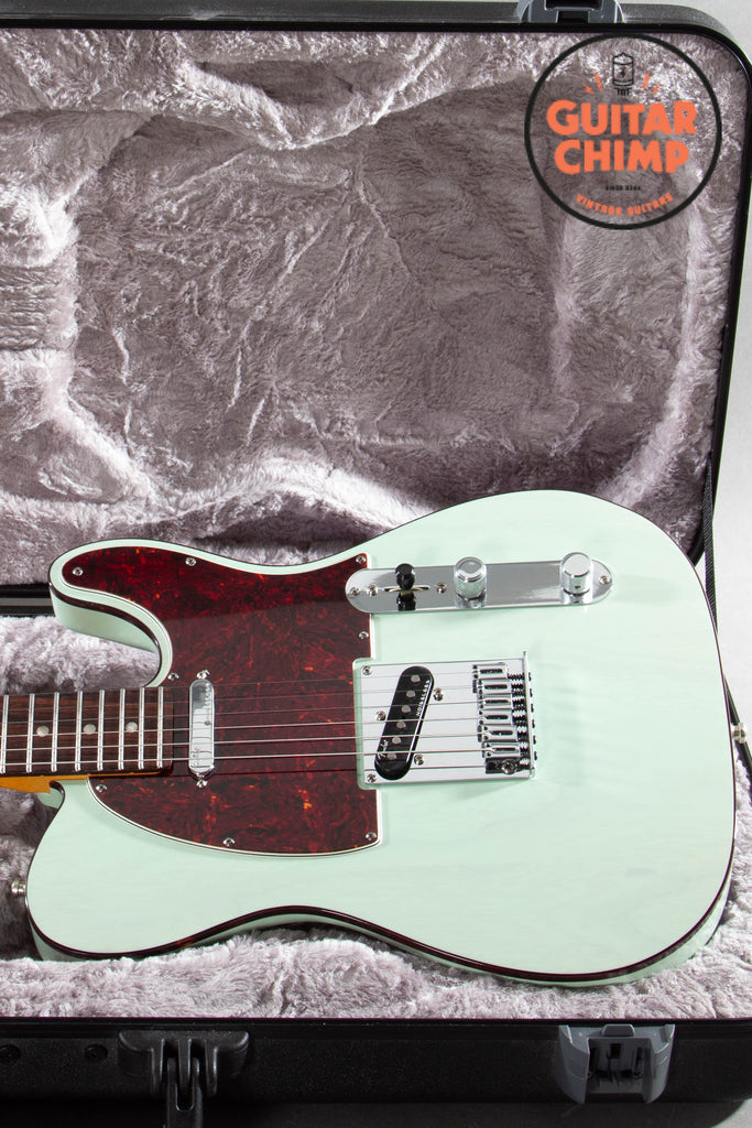 2021 Fender American Ultra Luxe Telecaster – Surf Green | SS Frets | Ultra Noiseless | OHSC