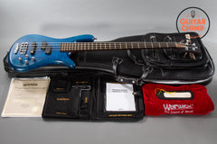 2016 Warwick Master Build Streamer LX Bolt-on 4-String Bass Ocean Blue
