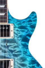 2014 Gibson 120th Anniversary Les Paul Standard Premium Plus Ocean Blue Perimeter Quilt Top