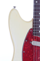 1966 Fender Musicmaster II Olympic White Vintage Electric Guitar
