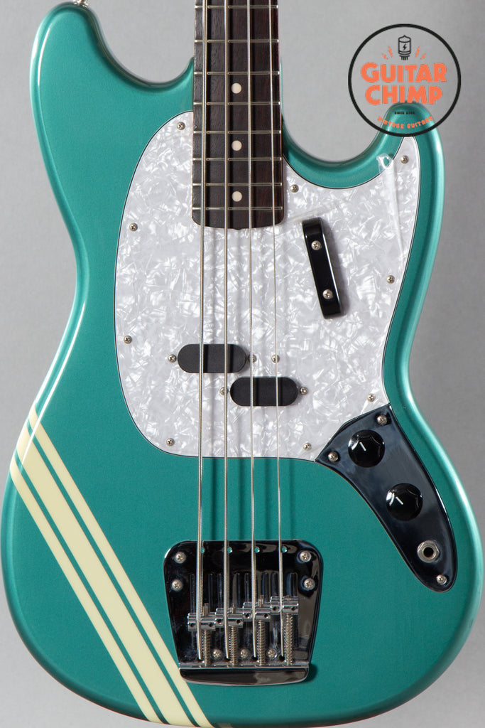 2002 Fender Japan Mustang MB98-75CO OTM Bass Competition Ocean Turquoise Metallic