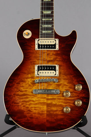 1995 Gibson Custom Shop Les Paul Classic Premium Plus Bourbon Burst Quilt Top