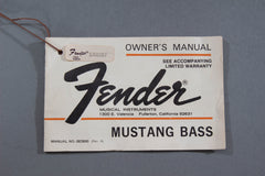 1978 Fender Mustang Bass Olympic White